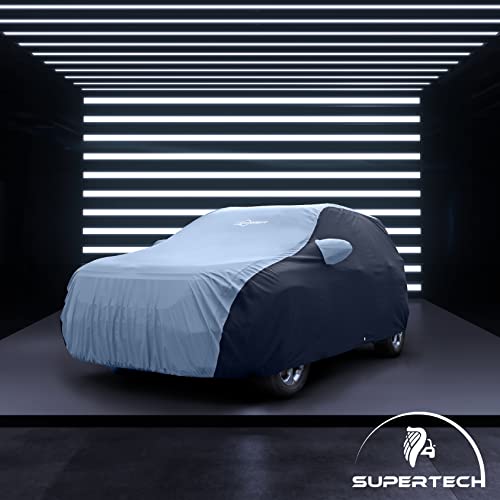 Image of NEODRIFT 'SuperTech' Car Cover for Kia Seltos (2019-2025) (100% Water-Resistant, All Weather Protection, Tailored Fit, Multi-Layered and Breathable Fabric) (Colour: L.Blue+Black)
