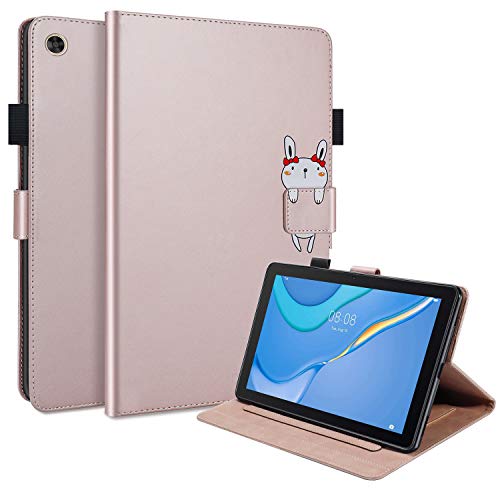 Succtopy Funda para Huawei MatePad T10/T10S 2020, Ultra Delgado Carcasa Tablet Huawei T10S 10.1 AGS3-L09 AGS3-W09, Stand Función Cover Case Huawei T10 9.7 AGR-L09 AGR-W09,Conejo Cover