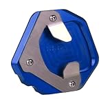 Für Tenere 700 2020-2024 Motorradzubehör Kickstand Fußverlängerung Seitenständer Vergrößerungspad Stützplatte Vergrößern(Blue)