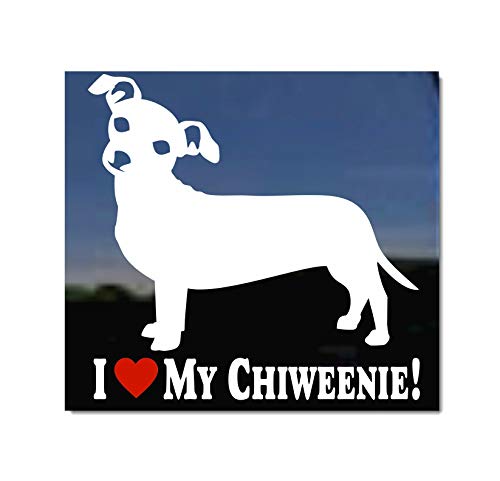 I Love My Chiweenie! Nickerstickers® Dog Window Car Truck Rv Decal Sticker #TOP29