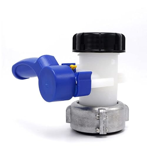 IBC Auslaufhahn Tank zubehör 62/75 mm, Absperrventil Tankhahnadapter, Wassertank IBC Container Klappenhahn Absperrhahn Adapter Für IBC-Regenwassertank DN40/50 (62mm) Cover