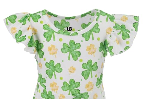 Image of Unique Baby Girls' Short Sleeve Everyday Printed Dresses for Kid and Toddler, Sizes 2T-12Y