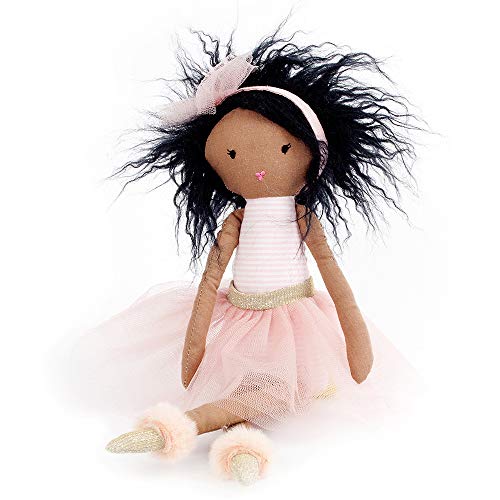 MON AMI Pink Ballerina African American Doll â€“ 15â€, Soft & Cuddly Stuffed Plush Doll, Use as Toy or Room Decor, Great Gift for Kids of All Ages