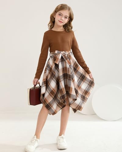 Girls Dress Girl Fall Outfit Teen Girl Casual Dresses Irregular Dresses for Kids2