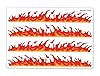 A4 Sticker Sheet Flames Vinyl Stickers - Fire Cool Vehicle Car Bike Speed Motorbike Men Hobbies Hobby Scrapbooking Journal Decor Gift #82188 #1
