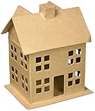 Craft Pedlars Craft Ped Paper Mache Box House 7.5x9x5.75 Kraft, 7.5 x 9 x 5.75