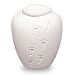 OneWorld Memorials Footprints in The Sand Recycled Material Biodegradable Cremation Urn - Large - Holds Up to 200 Cubic Inches of Ashes - White Biodegradable Cremation Urn