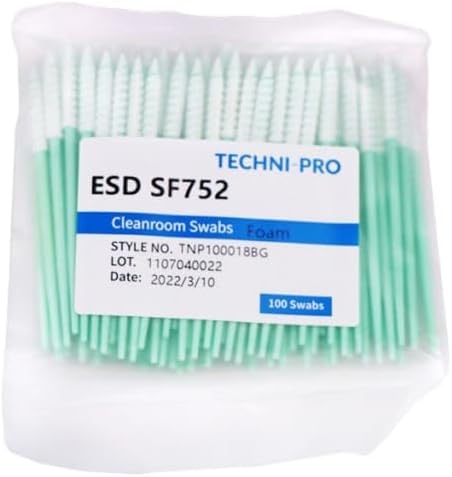 TNP100018BG - FSWB752 Cleanroom ESD Foam Swab, Static Dissipative Swab Poly Handle, 100/Bg