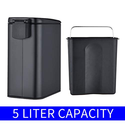 Caneca de basura rectangular HILFA 5 litros acero inoxidable miniatura 7