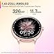ZPPSNFIT Smartwatch Damen Herren, 1.43 Zoll AMOLED-Display Smart Watch mit Bluetooth Anrufe, Fitness Tracker mit Herzfrequenz Schlafmonitor, IP68 Wasserdicht Fitnessuhr für Android iOS