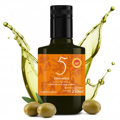 5 Elementos Aceite de Oliva Virgen Extra Cornicabra | DOP Montes de Toledo | AOVE de Nueva Temporada Extracción en Frío (250ml)