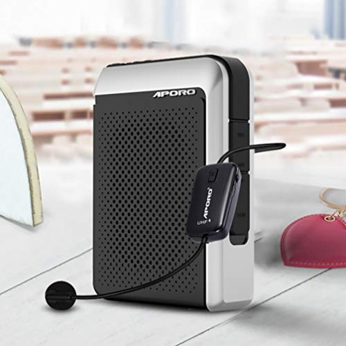 STOBOK Amplificador de Voz Sem Fio Portátil Com Display Digital Miniteaching Microfone Alto-Falante