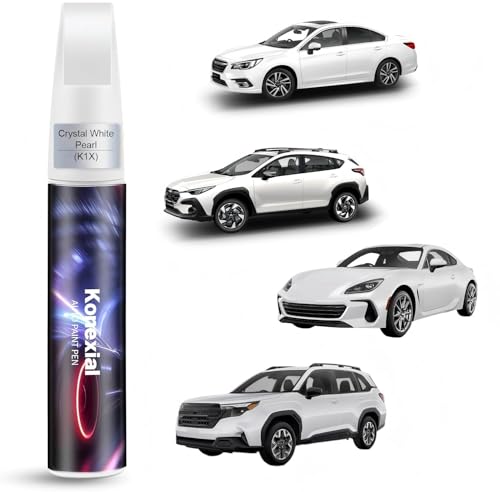 2021 MY Paint Coding Information - Subaru 4 Crystal White Pearl(K1X) Touch up Paint Compatible with Subaru, Premium Car Scratch Remover for Deep Scratches, Car Paint Pen Scratch Repair Two-In-One Touch Up Paint