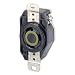 Leviton 2610 30Amp 125V Flush Mount Locking Receptacle, Black