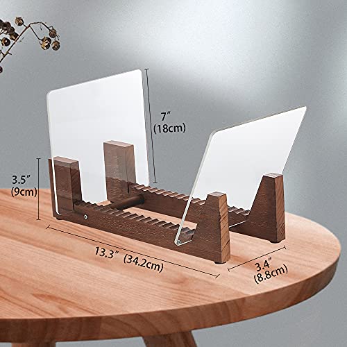 Wood Vinyl Record Storage Holder - Vinyl IP records Stand - Album Storage Organizer Display Stand Rack Holds Up to 50 Albums - Image 2