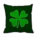 Green Shamrock Clover St Patricks Day Throw 1818 pillow Case by pGwJPA