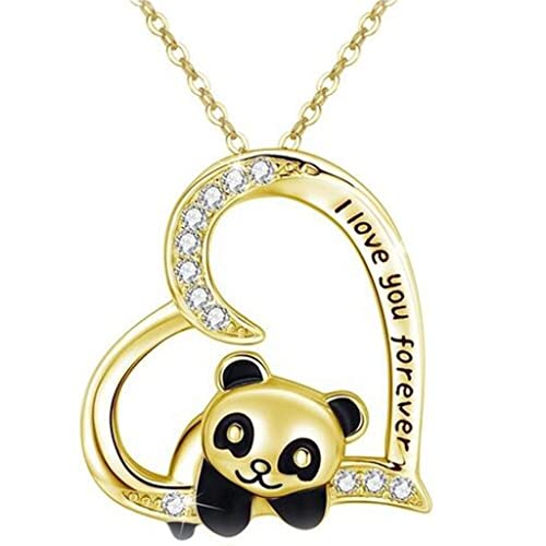 Collier pendentif panda en argent pour la Saint-Valentin et mariages