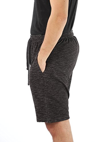 At the Buzzer Men's Sweat Shorts Sleepwear PJs 14502-BLK-L Black
