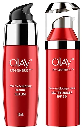 Image of Olay Day Cream Regenerist Microsculpting SPF 30, 50g & Serum Regenerist Microsculpting Serum, 50ml