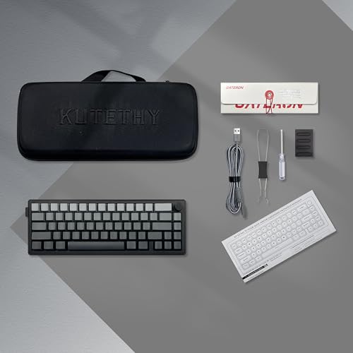 Image of 65% Layout Aluminum Shell Quick Release Wireless Mechanical Keyboard-Choc | 3-Mold Connection Layout Gasket Pre-Lubed Linear Switch,Side Printed PBT Keycap,NKRO,RGB Backlit Keyboard - Black Gradient