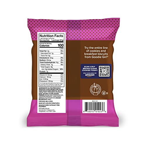 Image of Goodie Girl Mini Brown Sugar Cookies, Gluten Free Cookies for Kids, 100 Calorie Snack Packs - Peanut Free, Individually Wrapped - Bite Size Lunchbox Snacks (24 Count)