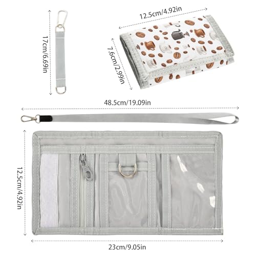 ALAZA Kids Wallets for Boys Girls Toddler Trifold Wallet Children Small Coffee Beans Cups with Zipper Coin Pocket3