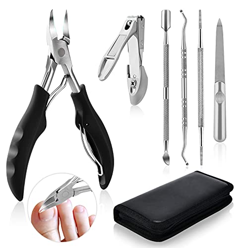 Toenail Clippers, Bcabo Toe Nail Clippers for Ingrown & Thick Toenail (Black)