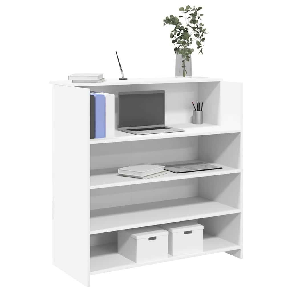 vidaXL Mostrador de recepción Blanco 100x50x103,5 cm Madera de ingeniería