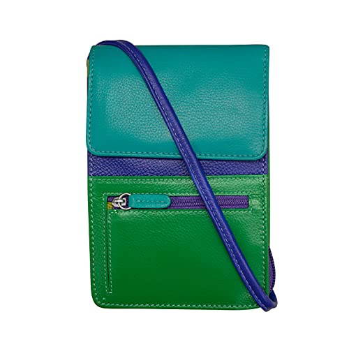 Image of ili New York 6827 Genuine Leather Crossbody Organizer with RFID Blocking Lining | Genuine Leather