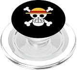 Cute Cool Anime Pirate Skull Symbol Weeb Gifts for Nerdy Men PopSockets PopGrip for MagSafe
