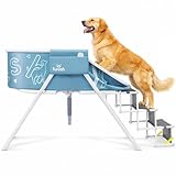 Furesh Big Dipper Dog Bath Tub with Stairs, Elevated Portable Foldable Wash Station with Steps for Bathing, Shower and Grooming, Indoor, Outdoor, for Medium to Large Size Dogs