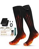 Voph Heated Socks, 5000mAh Rechargeable Electric Socks for Men Women, 3 Heating Settings Washable Heated Sock for Fishing Skiing Hunting Hiking Skating, Christmas Stocking Stuffers Gifts