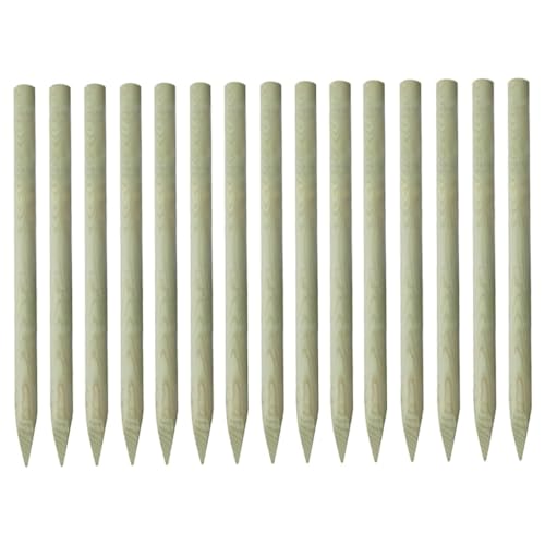 vidaXL 15x Postes de Valla de Jardín Puntiagudo Madera Pino Impregnada 4x150cm