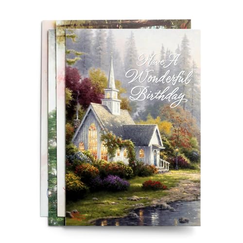 DaySpring Aniversário - Cartões inspiradores em caixa - Thomas Kinkade - 70107