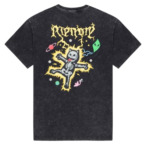 RIPNDIP Camiseta eléctrica, color negro lavado, Negro -, L