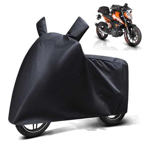 Image of FABTEC Waterproof Bike Body Cover Compatible for KTM 125 Duke, A3 (Black)