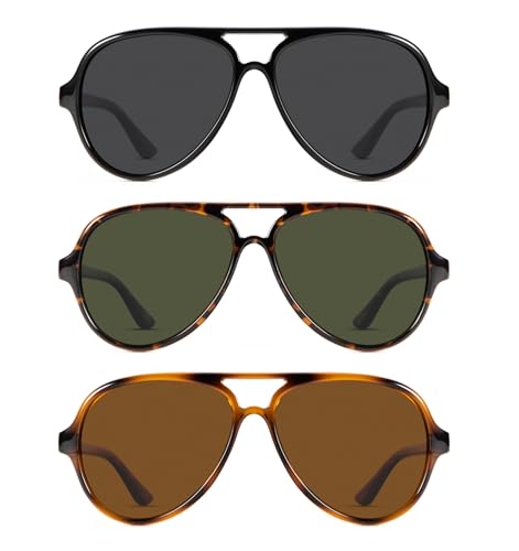 Polarized Sunglasses for Women, Womens Sunglasses Polarized for Shopping, Driving, 3PACKS