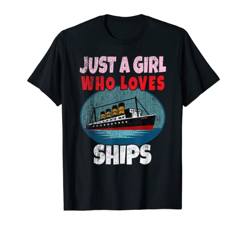 Nave solo una ragazza che ama le navi barca Titanic Boys Toddler Maglietta