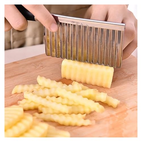 Cortador ondulado de papas y verduras de acero inoxidable miniatura 2