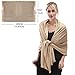 LMVERNA Women's Sparkling Glitter Pashmina Scarf Shimmer Reversible Shawls and Wraps Scarf for Women(Gold)