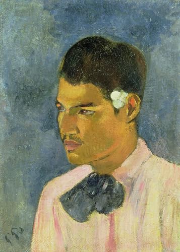 Póster de Paul Gauguin Giovane con un fiore para decorar paredes grandes vacías