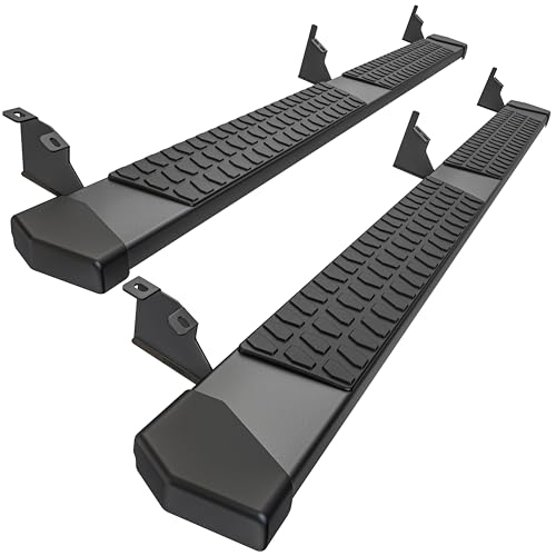 AutoBull 6 Inches Running Boards Side Steps Compatible with 2005-2023 Toyota Tacoma Double Cab & Crew Cab (4 Full-Size Doors) Black Textured Aluminum Nerf Bars