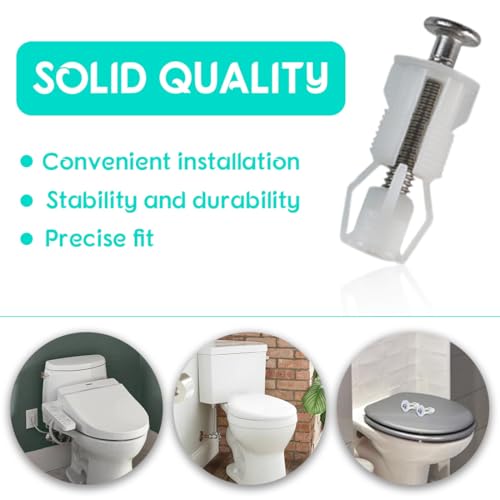 XOXVURI 8 Pieces Wc Sitz Befestigung Von Oben Wc Sitz Befestigung Toilet Seat Attachment From Top Toilet Seat Fixed Toilet Seat Lid Screws For Toilet Top Mounting Hinge Accessories