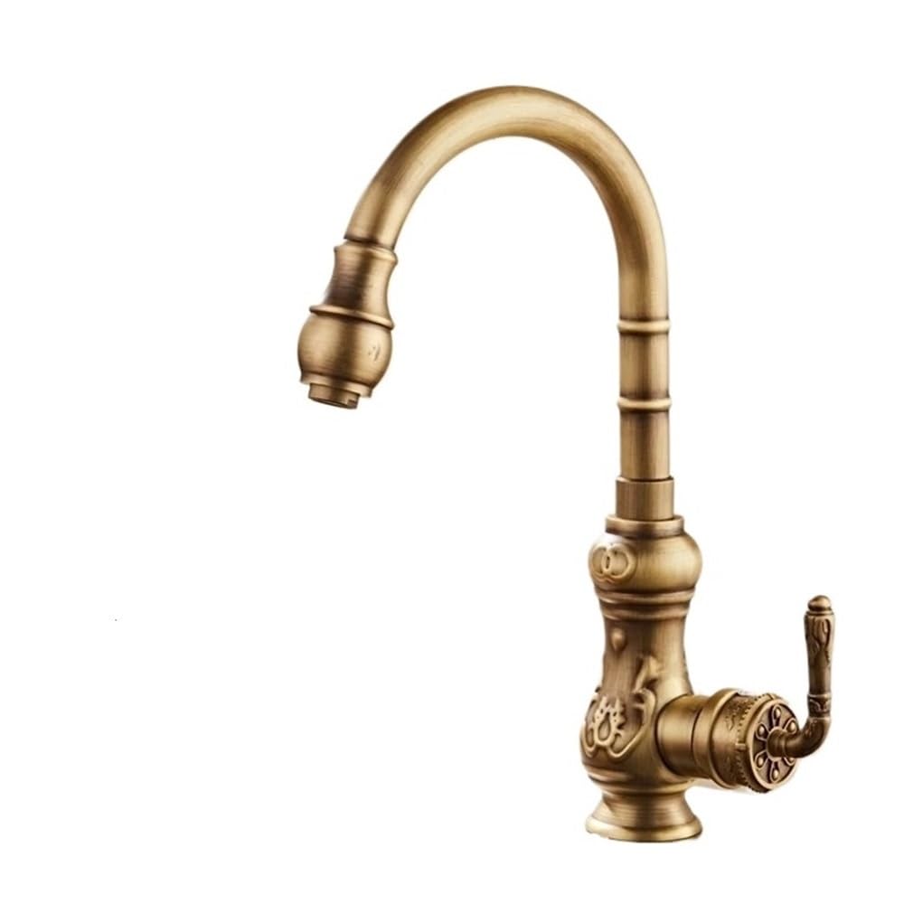 Robinet de cuisine bronze antique XT-23 mitigeur laiton haut de gamme