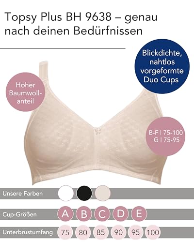 Susa Damen Standard BH, Blickdicht, Hautfarben (010), 85B – Ansicht 3