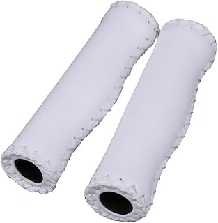 Slakerbe 1 par de puños para manillar de bicicleta, de piel sintética, antideslizante, estilo retro, para deportes