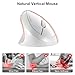 SANWA 2.4G Wireless Left Handed Mouse, Ergonomic Left Hand Vertical Mouse for Small Medium Hands, 5 Buttons, 800/1200/1600 DPI, Blue LED Sensor, Compatible with Laptop, PC, Mac, Windows, White