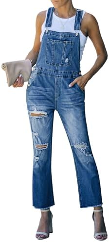 Roskiky Tuinbroek voor dames, denim stretch, rechte pijpen, jeans Roskiky Tuinbroek voor dames, denim stretch, rechte pijpen, jeans