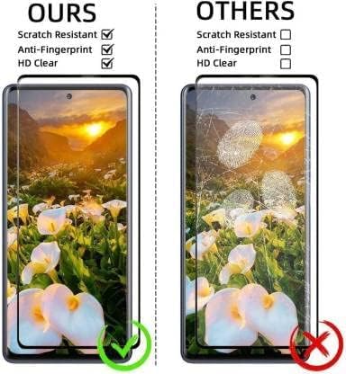 Image of Tempered Glass Screen Protector Compatible For Samsung Galaxy A55 5G / A35 5G Smartphone Full Screen Coverage (Except Edge To Edge) And Free Complete Easy Installation Kit