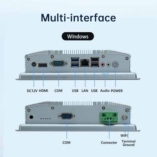 Image of 8-Inch Industrial Embedded Panel PC, Ratio 16:10 Multi-Touchscreen-Monitor,Industrial Touch Screen Panel Computer,WiFi & Built-in Speakers,IP65 Front,Win 11 I5 RAM 8G+512G SSD